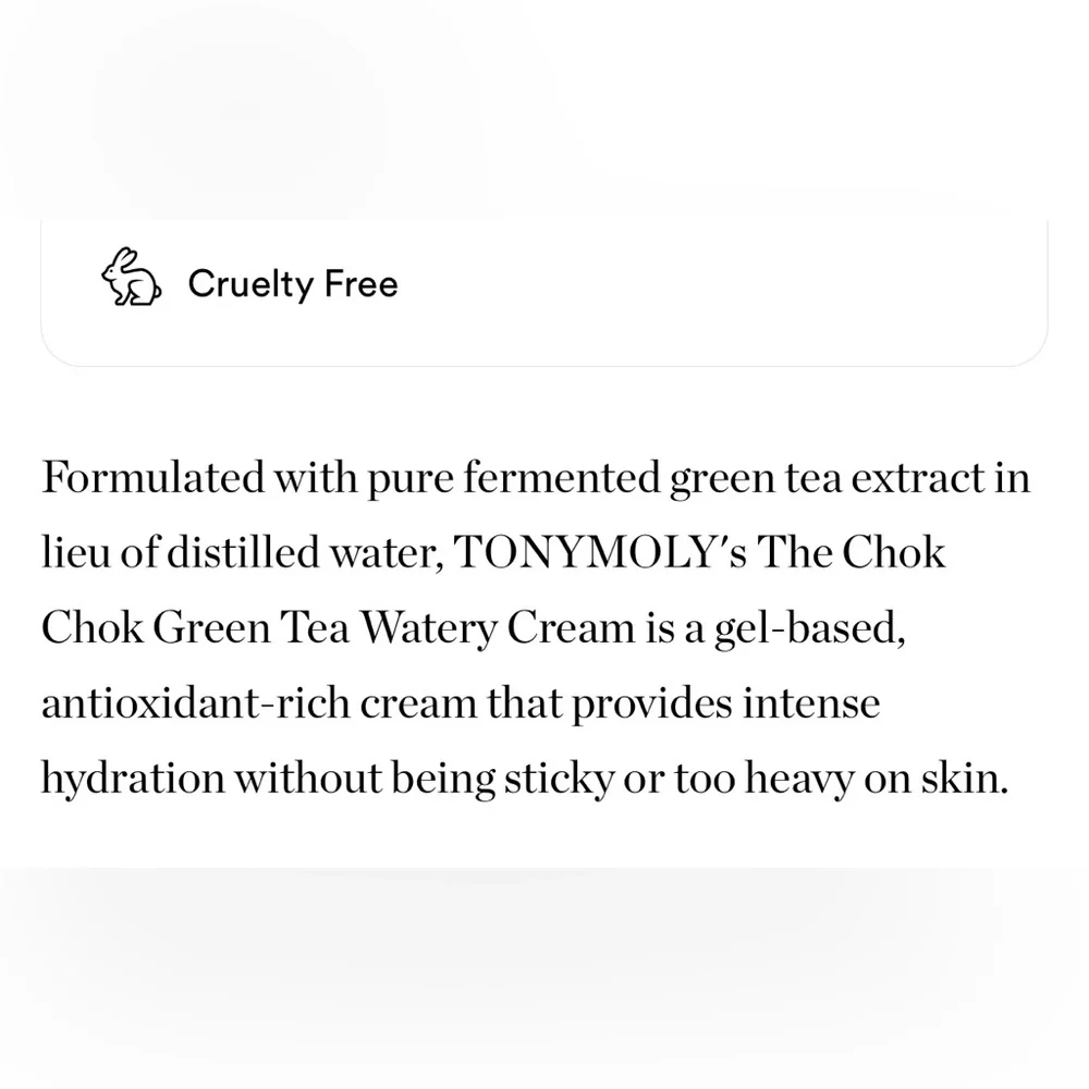$9❤️‍🔥 LAST 1! TONYMOLY The Chok Chok Green Tea Watery Cream 2PK NEW Moisturizer
